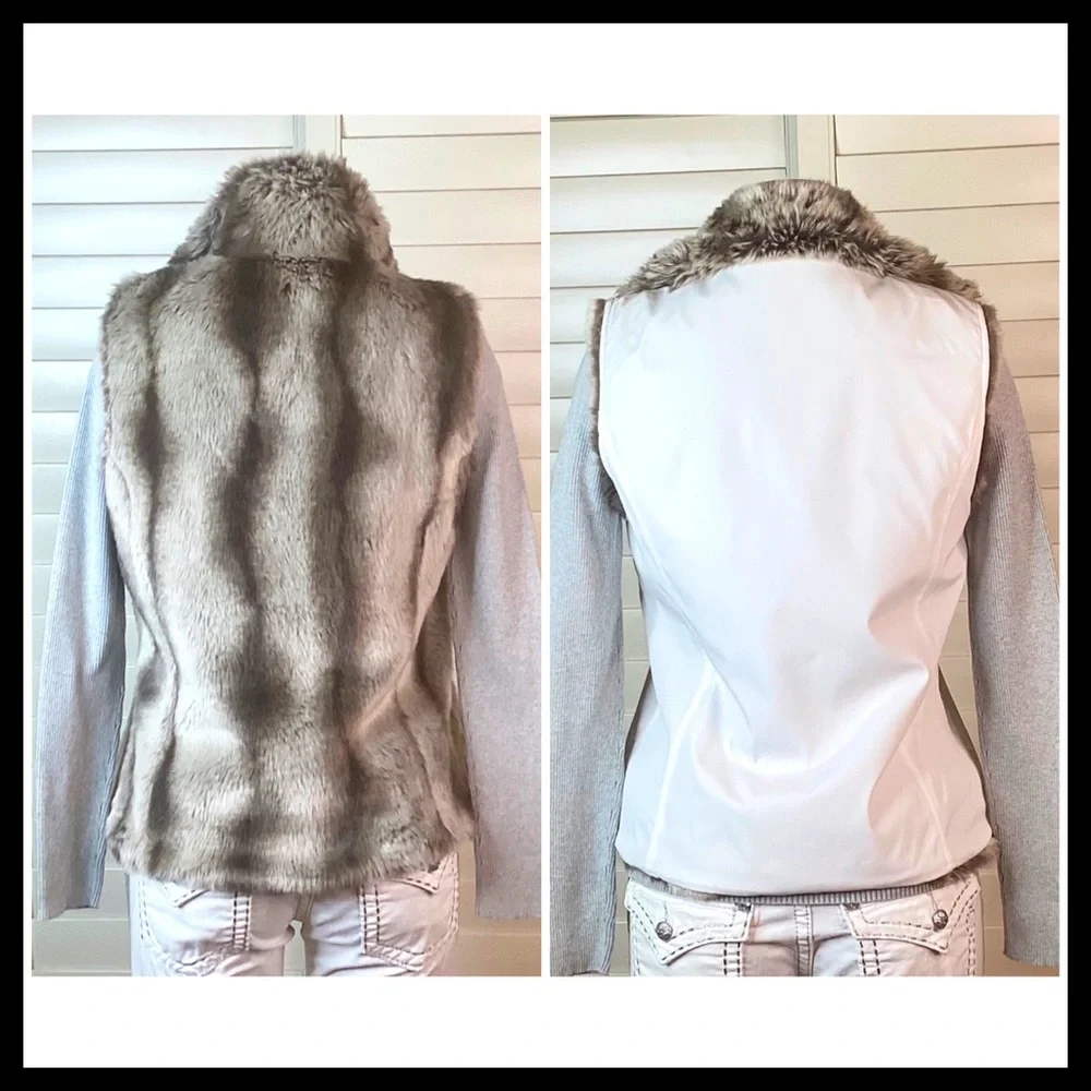 KRISIN BLAKE Reversible Faux Fur Vest - Picture 3 of 12